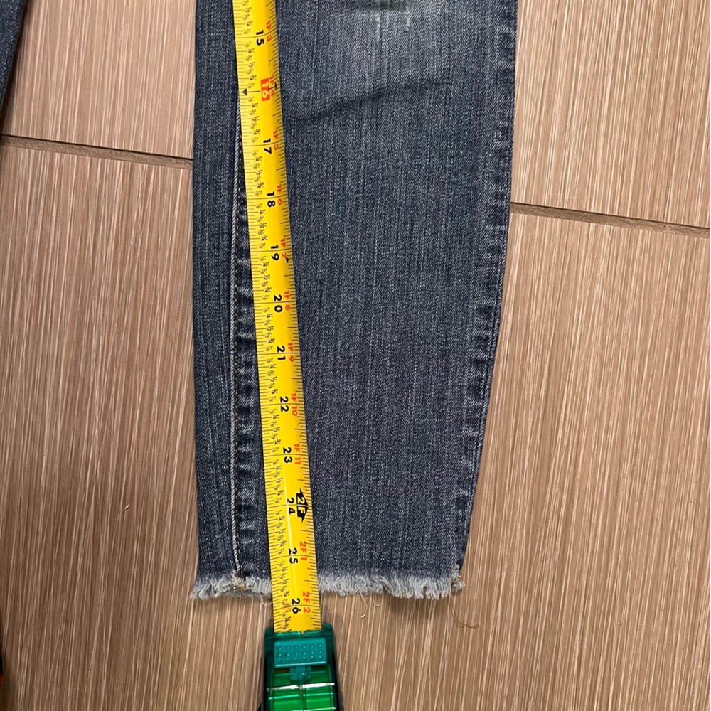 LOFT Curvy Skinny frayed ankle jeans size 0 25 - Picture 5 of 10